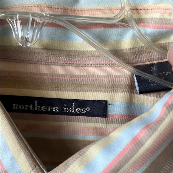 NWT Northern Isles Light Blue Cable Knit Sweater Vest and L/S Shirt - XL - Picture 4 of 9